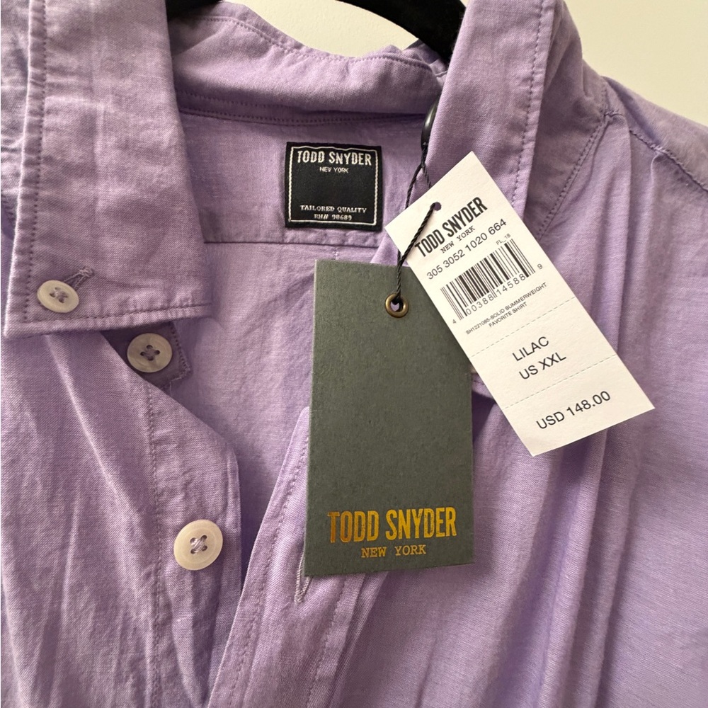 Todd Snyder Lavender Button-Down Shirt
